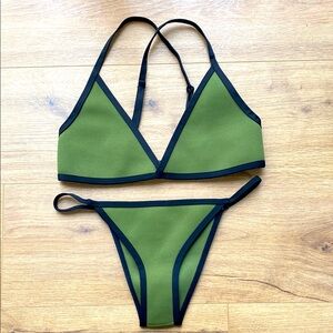 Hoaka swimwear neoprene bikini set XS Small++ Black Bikini Set NWOT NEW